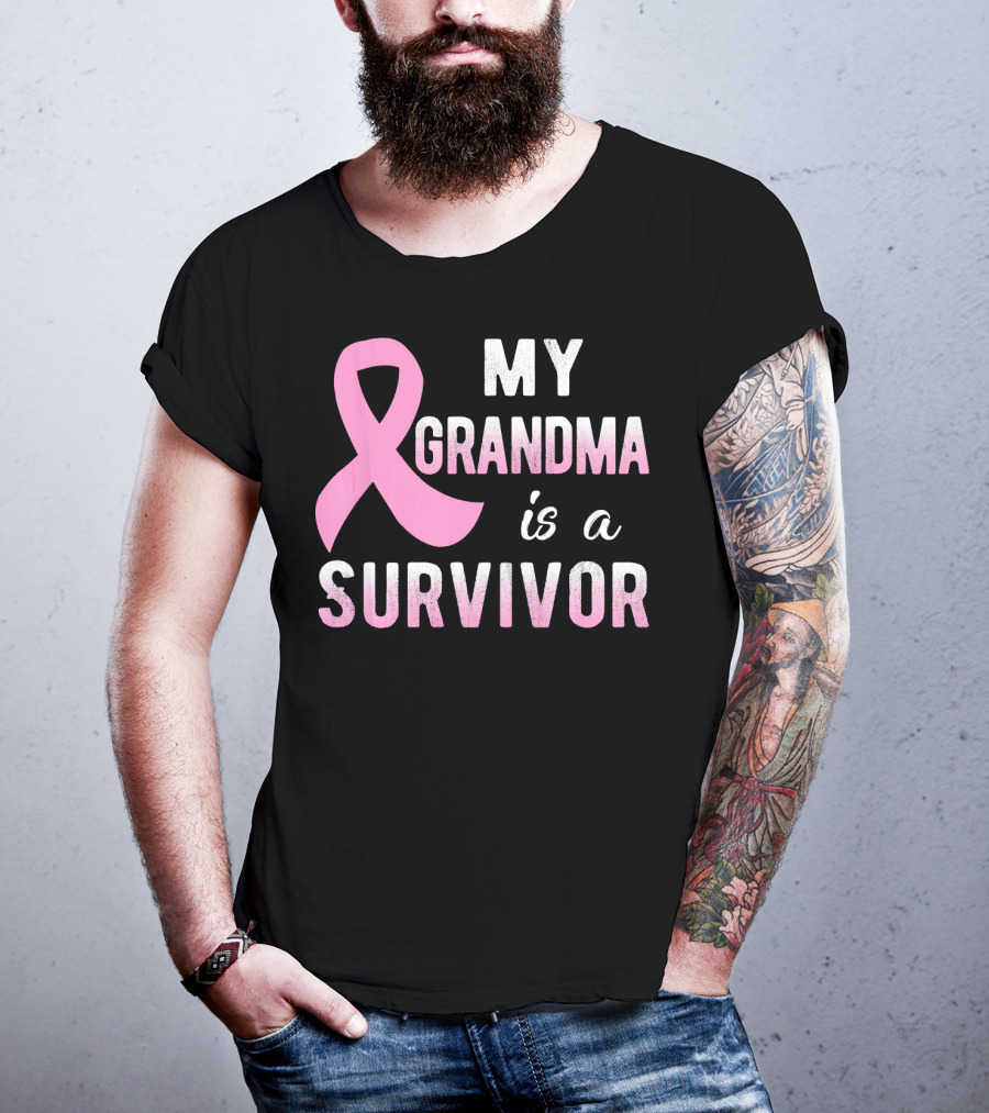 My Grandma Is A Survivor Pink T-Shirt