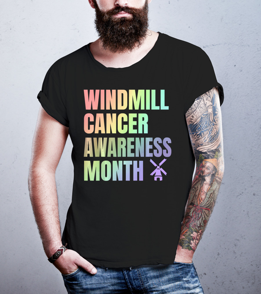 Windmill Cancer Awareness Month T-Shirt