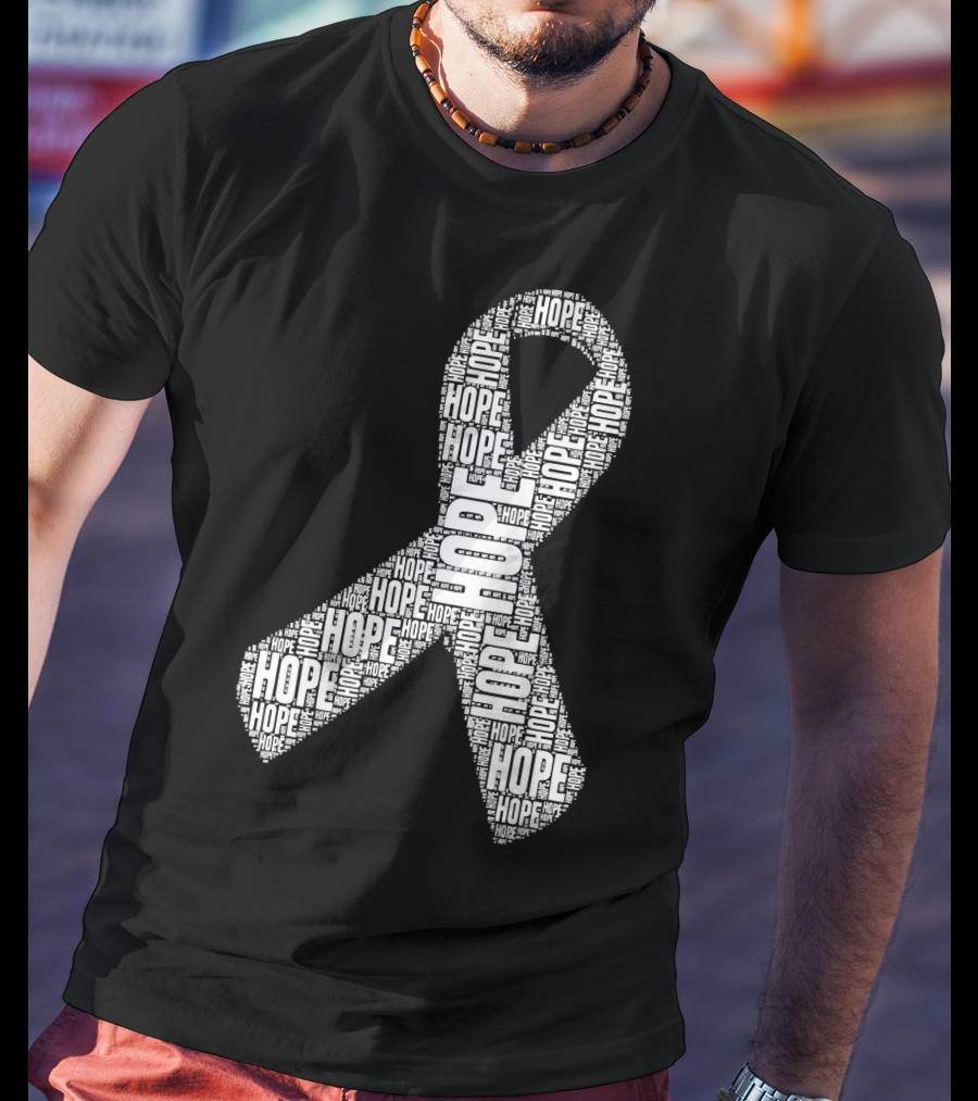Hope Ribbon Lung Cancer Awareness T-Shirt