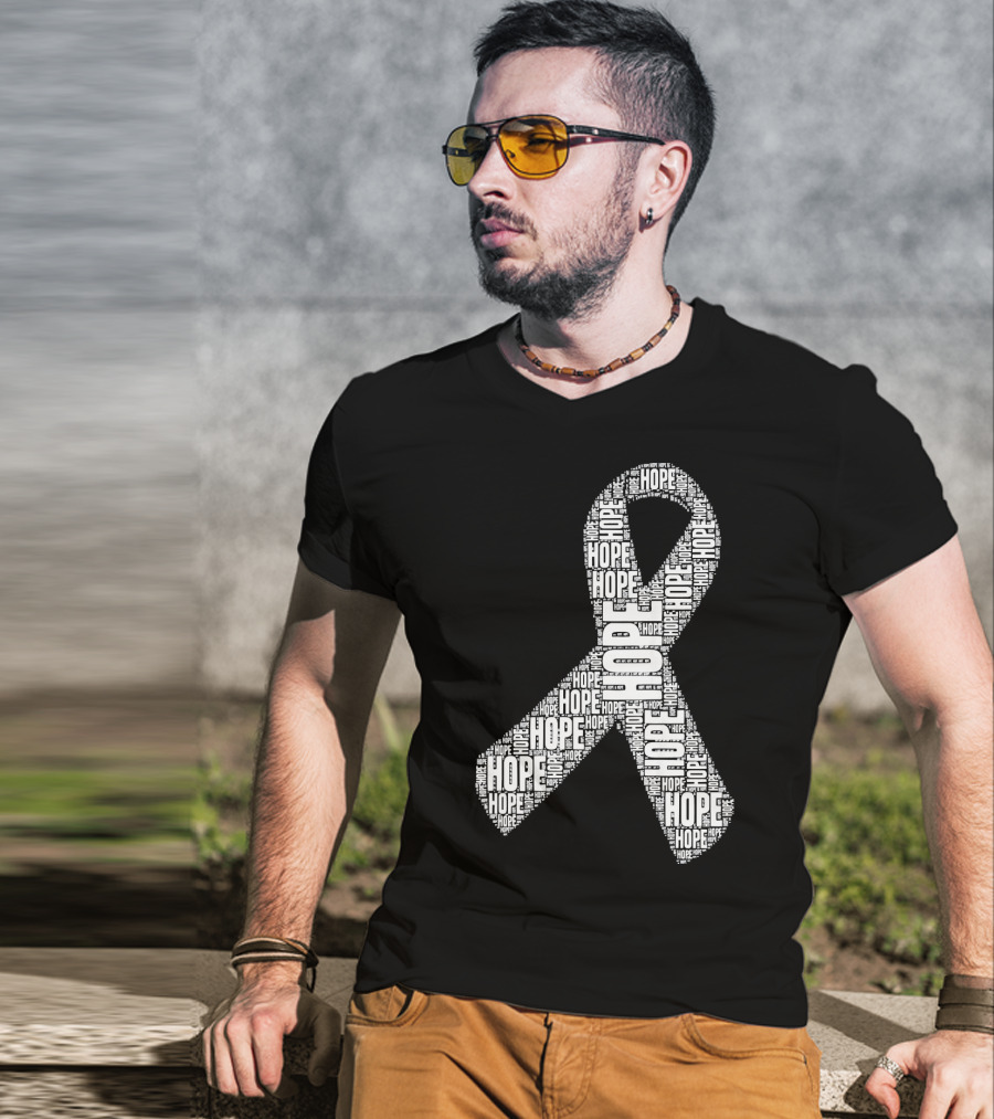 Hope Ribbon Lung Cancer Awareness T-Shirt