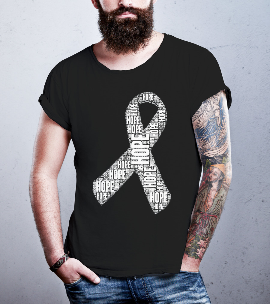 Hope Ribbon Lung Cancer Awareness T-Shirt