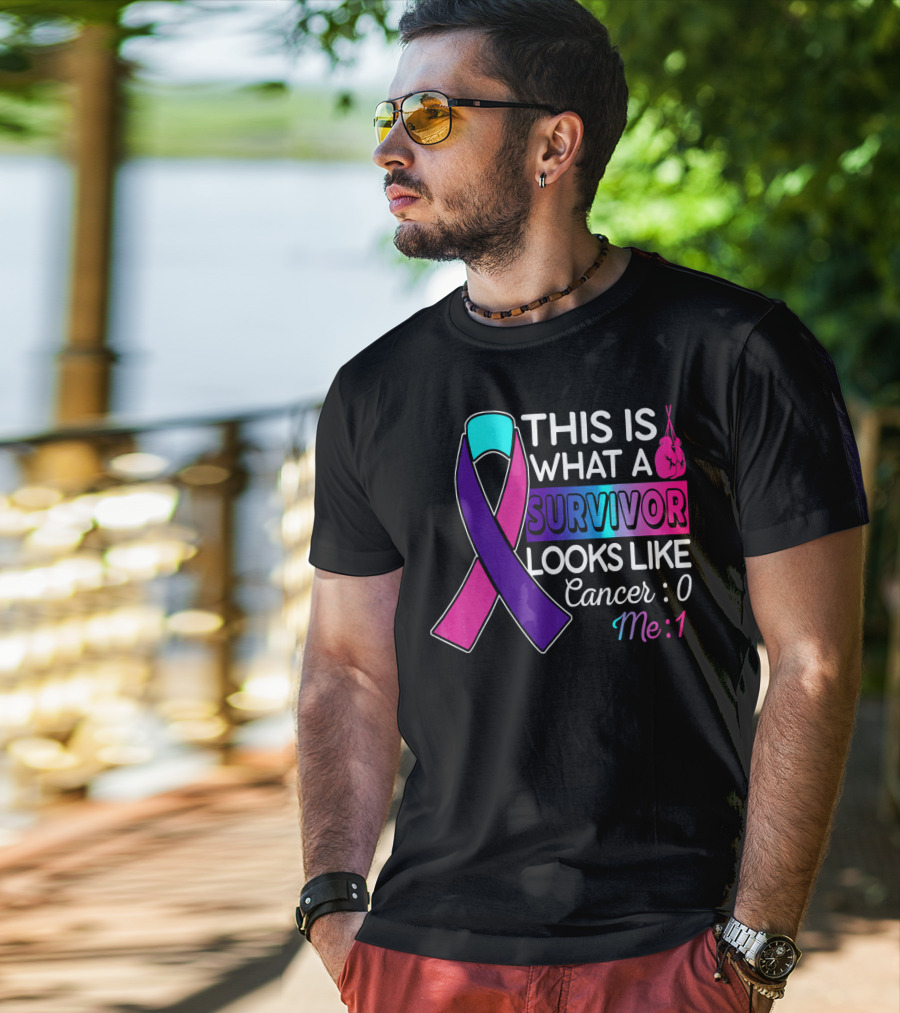 This Is What A Survivor Looks Like Cancer: 0 Me: 1 T-Shirt