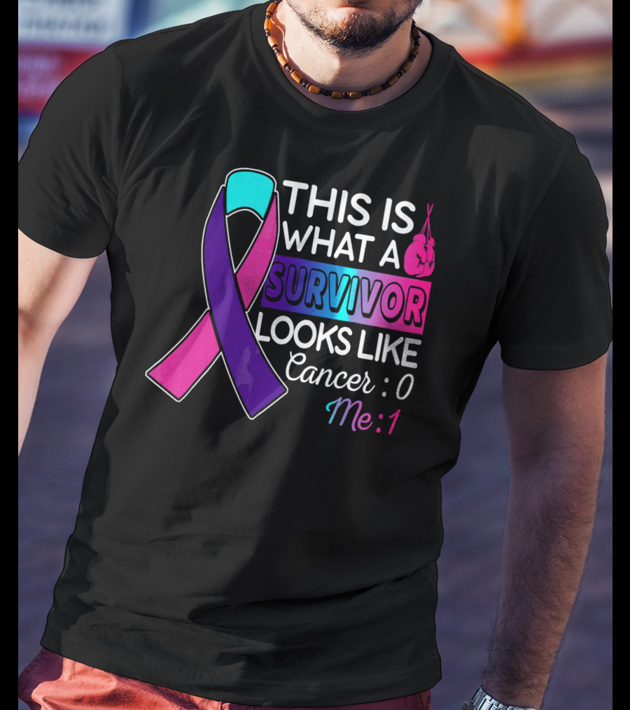 This Is What A Survivor Looks Like Cancer: 0 Me: 1 T-Shirt