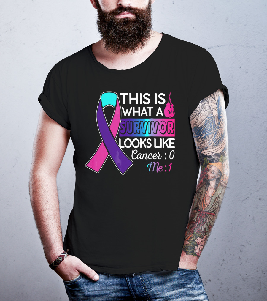 This Is What A Survivor Looks Like Cancer: 0 Me: 1 T-Shirt