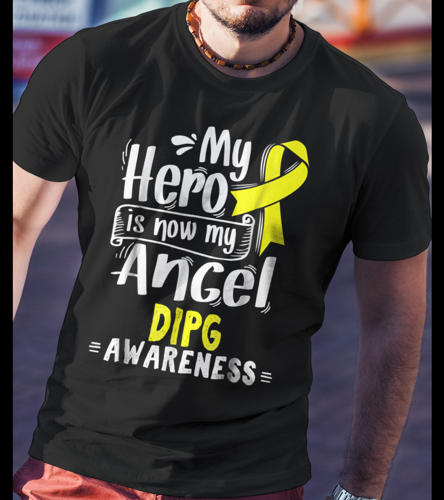My Hero Is Now My Angel DIPG Awareness T-Shirt