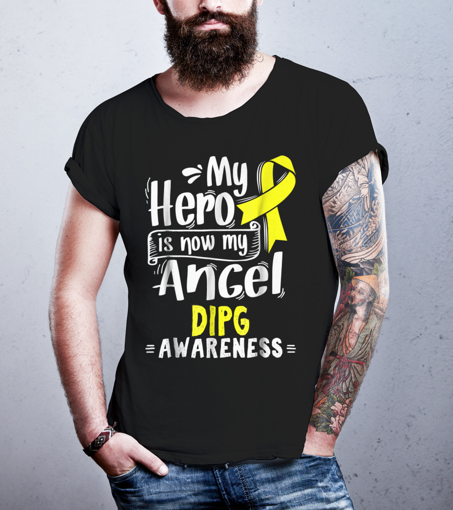 My Hero Is Now My Angel DIPG Awareness T-Shirt