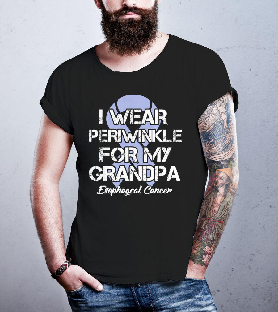 I Wear Periwinkle For My Grandpa Esophageal Cancer T-Shirt