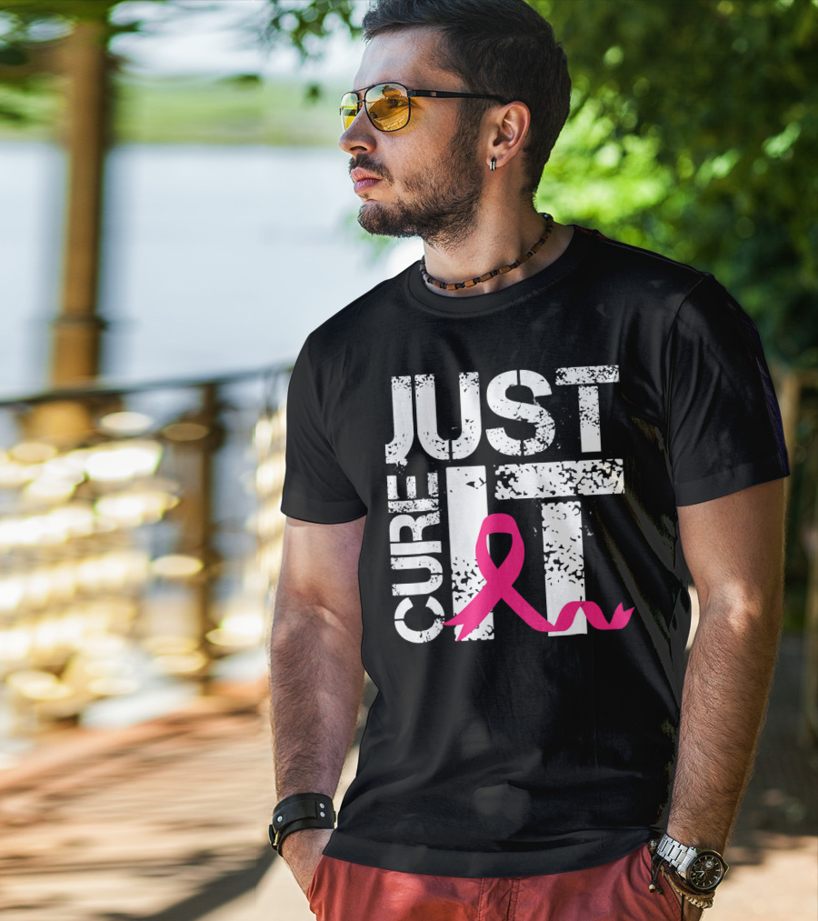 Women Just Cure It Breast Cancer Awareness Pink T-Shirt