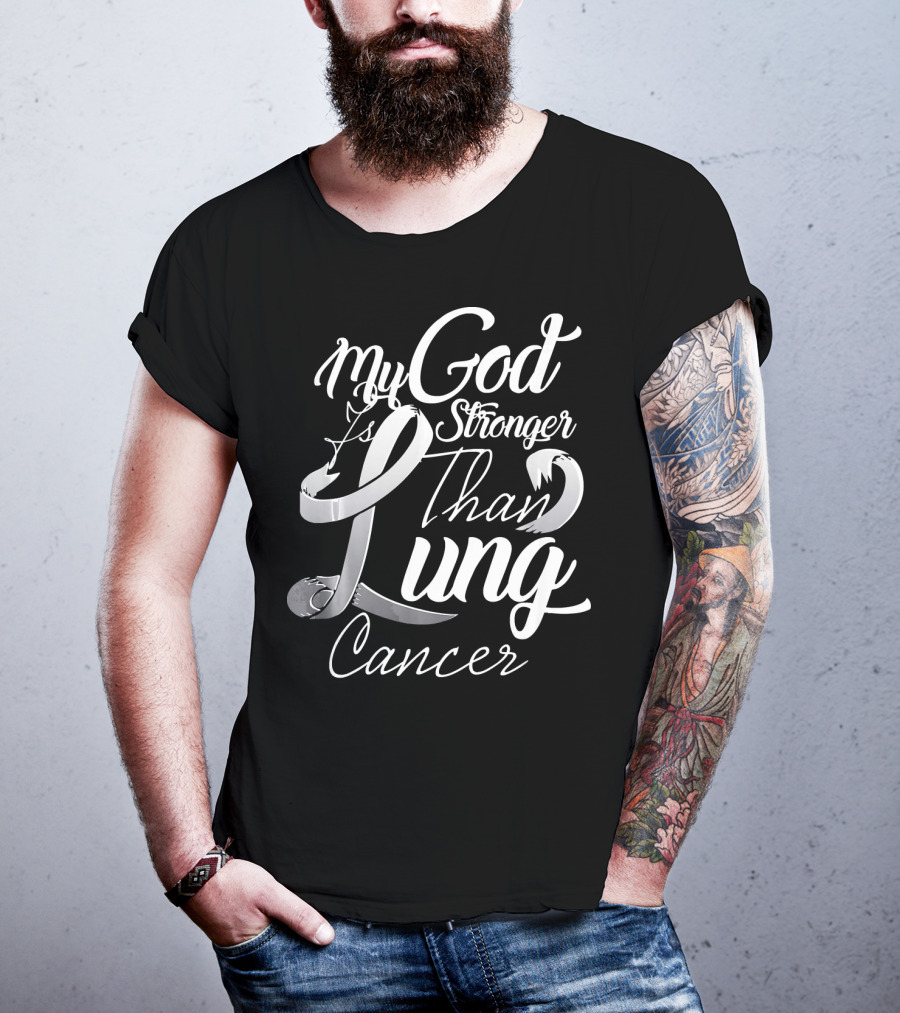 My God Is Stronger Than Lung Cancer Vintage T-Shirt
