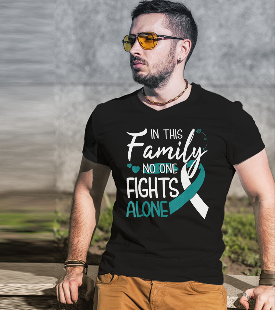 In This Family No One Fights Alone Awareness T-Shirt
