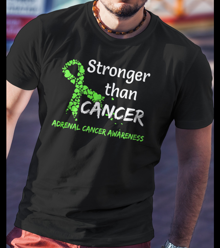 Stronger Than Cancer Adrenal Cancer Awareness T-Shirt