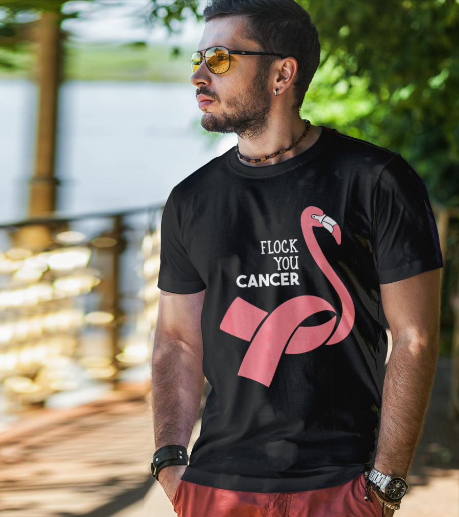 Flock You Cancer Fighter Flamingo T-Shirt