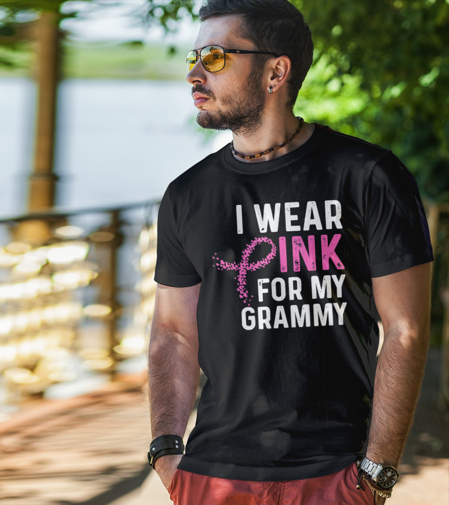 I Wear Pink For My Grammy Breast Cancer Awareness T-Shirt