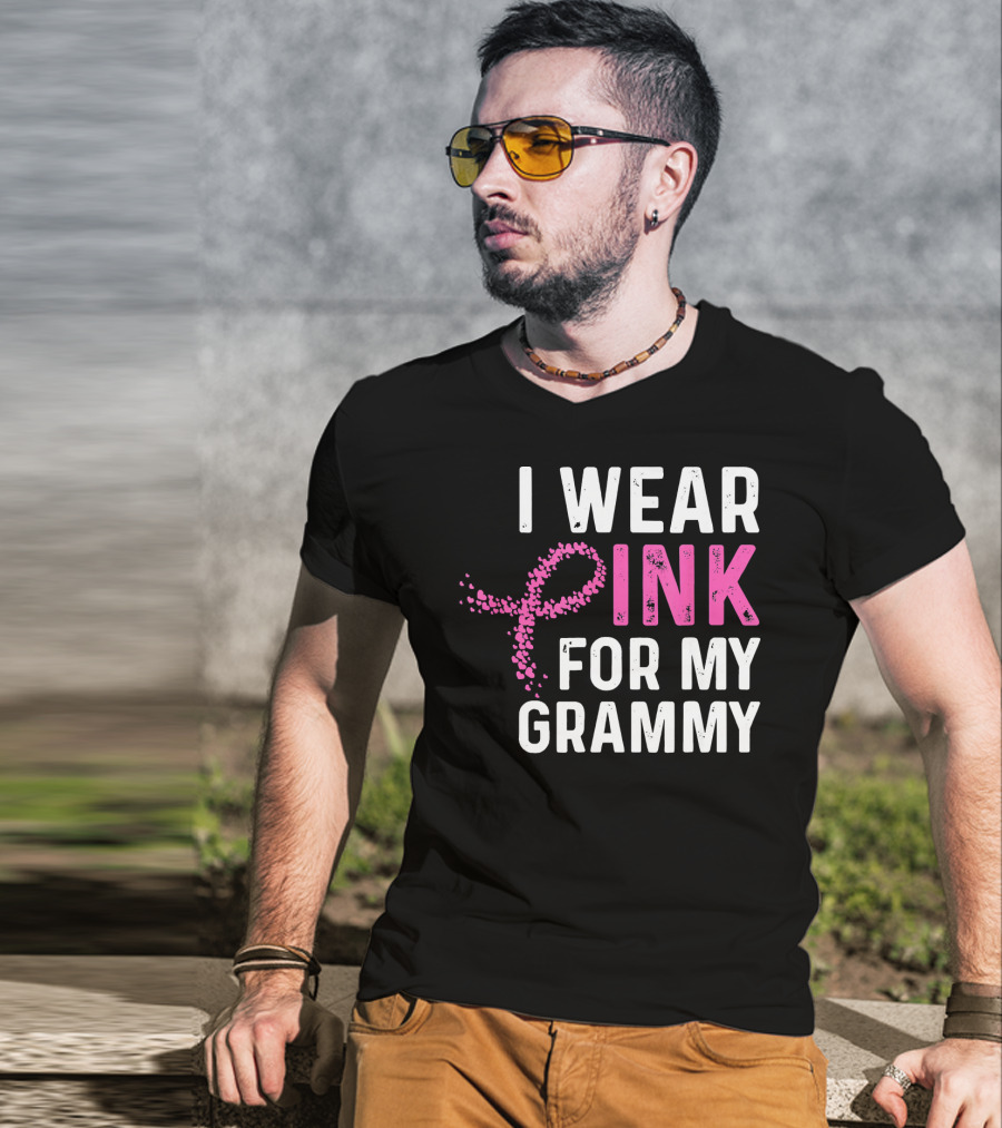I Wear Pink For My Grammy Breast Cancer Awareness T-Shirt