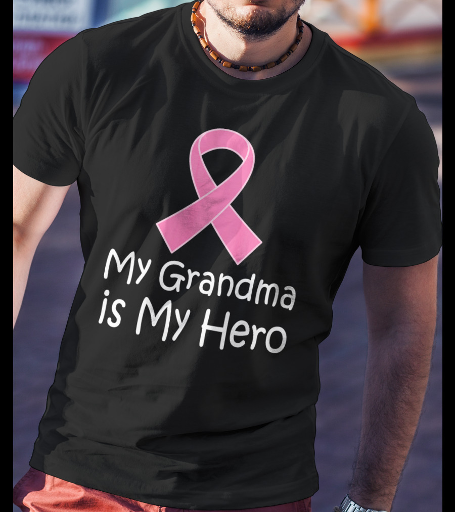 My Grandma Is My Hero Breast Cancer Awareness T-Shirt