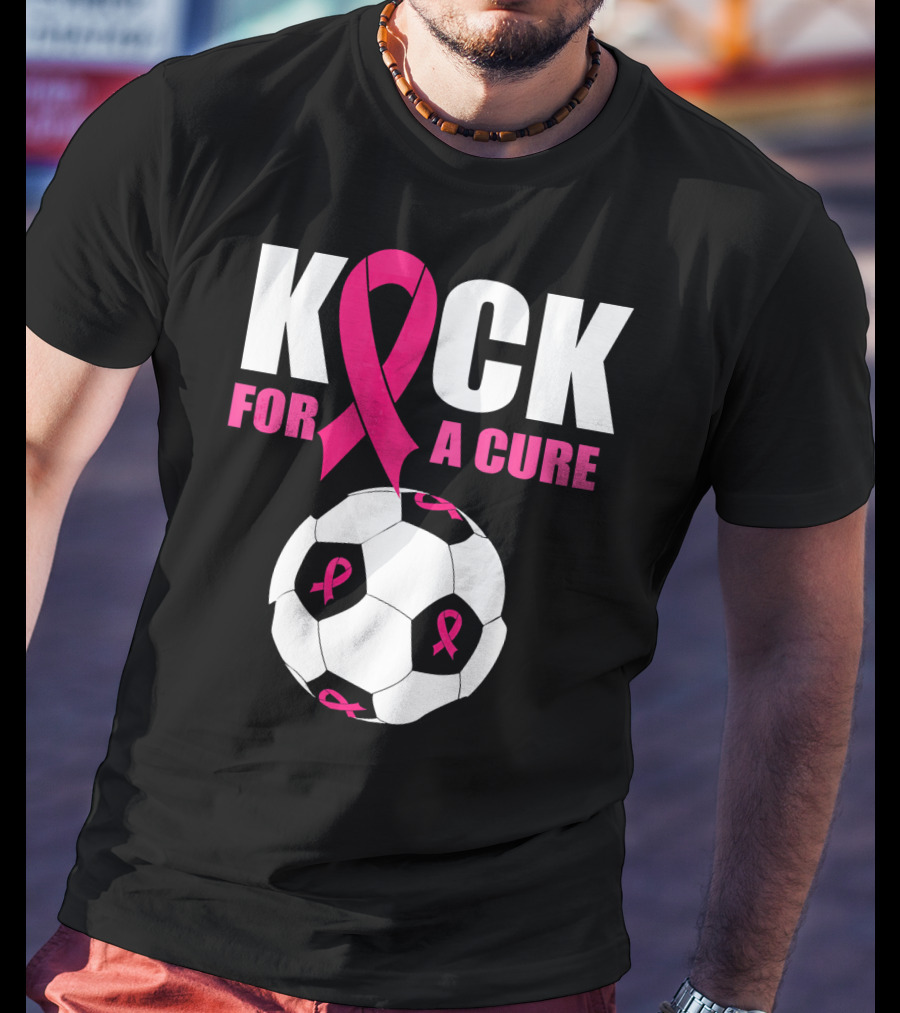 Kick For A Cure Soccer Ball Pink T-Shirt