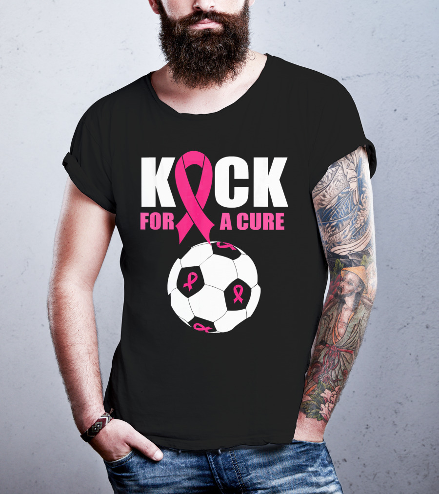 Kick For A Cure Soccer Ball Pink T-Shirt