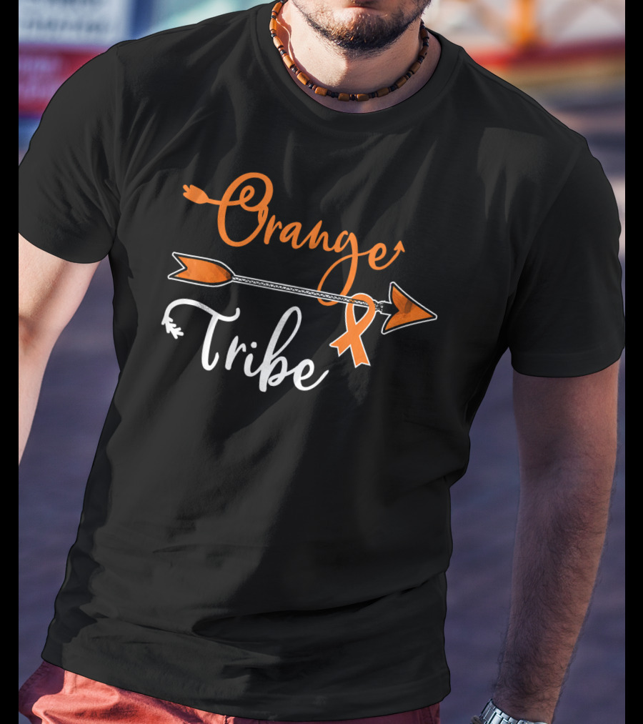 Orange Tribe Kidney Leukemia Cancer Awareness T-Shirt