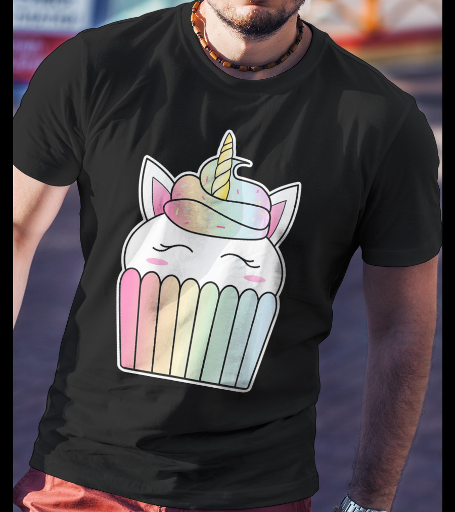 Unicorn Cupcake Pastel Cute Baking Kawaii T-Shirt