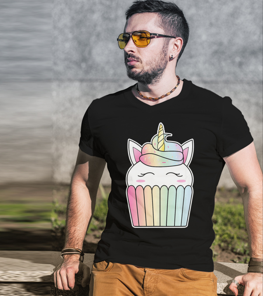Unicorn Cupcake Pastel Cute Baking Kawaii T-Shirt