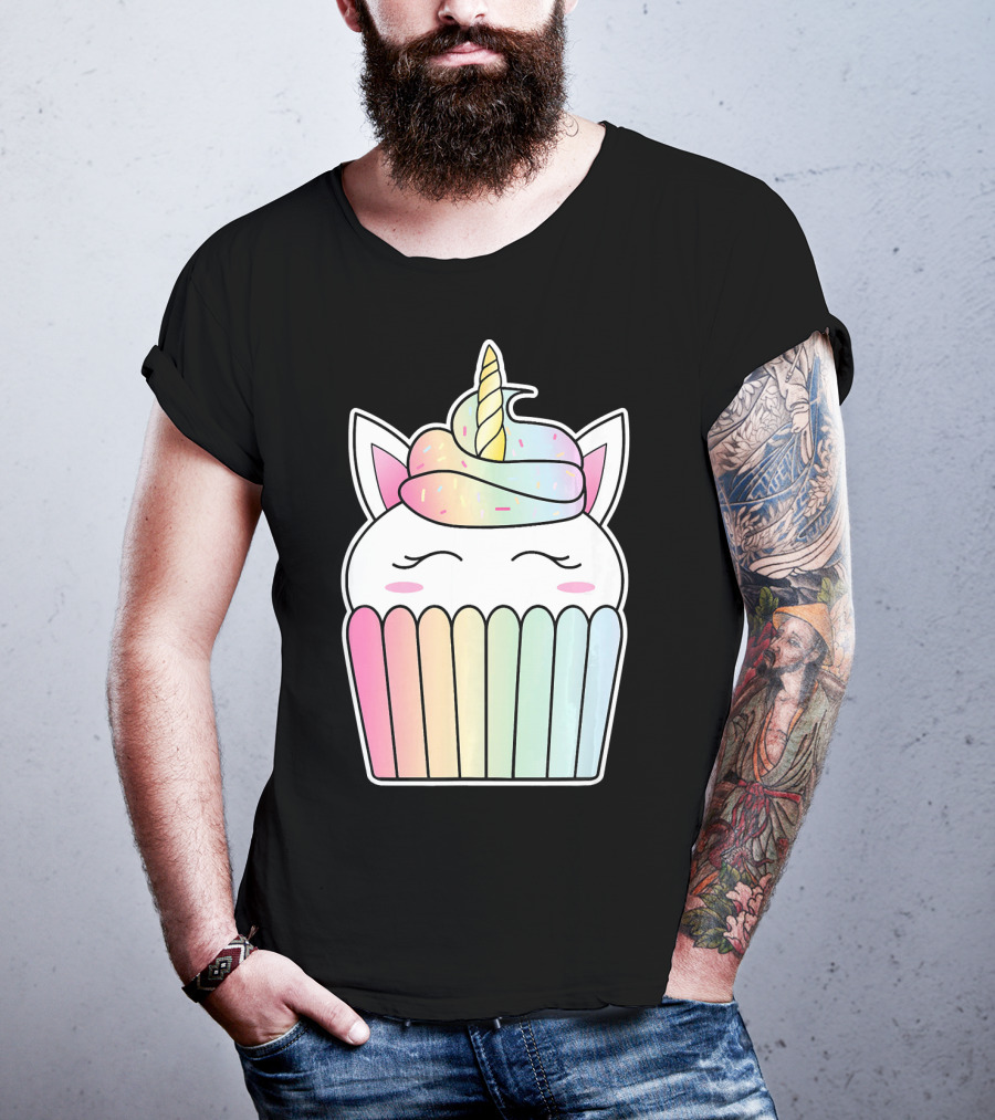 Unicorn Cupcake Pastel Cute Baking Kawaii T-Shirt