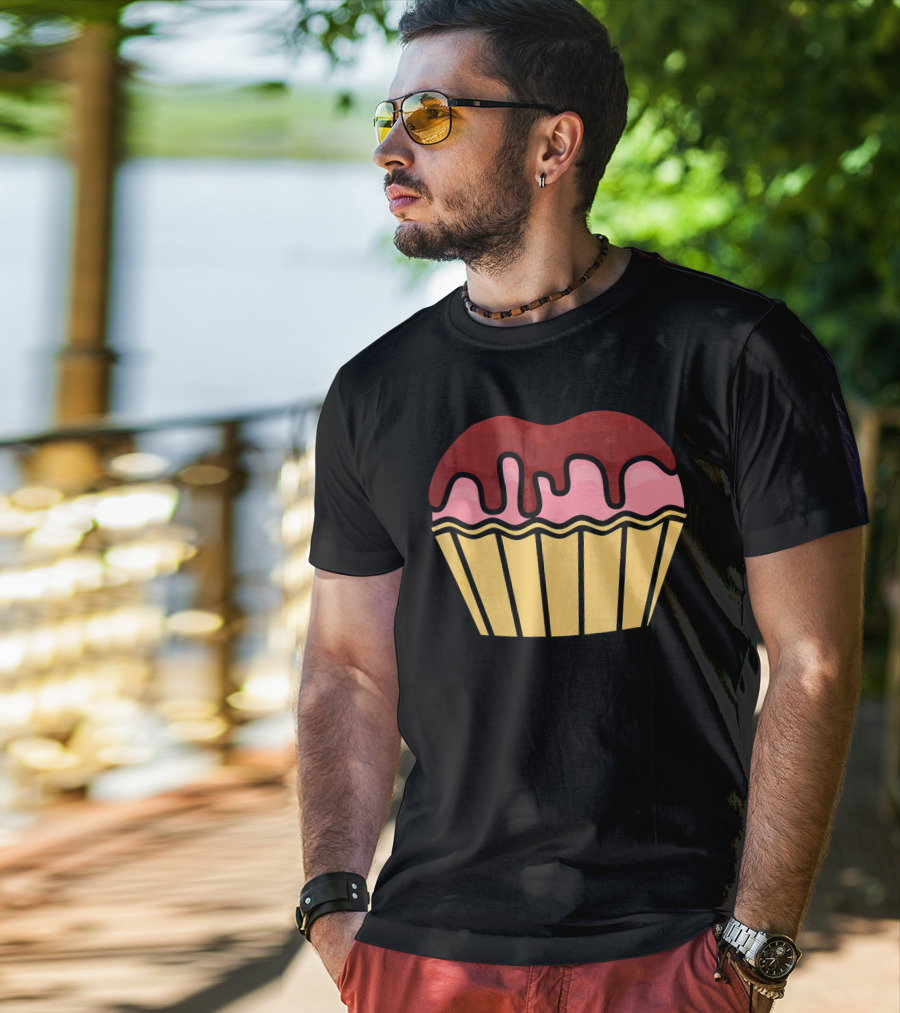 Cool Chocolate Dripping Halloween Cupcake T-Shirt