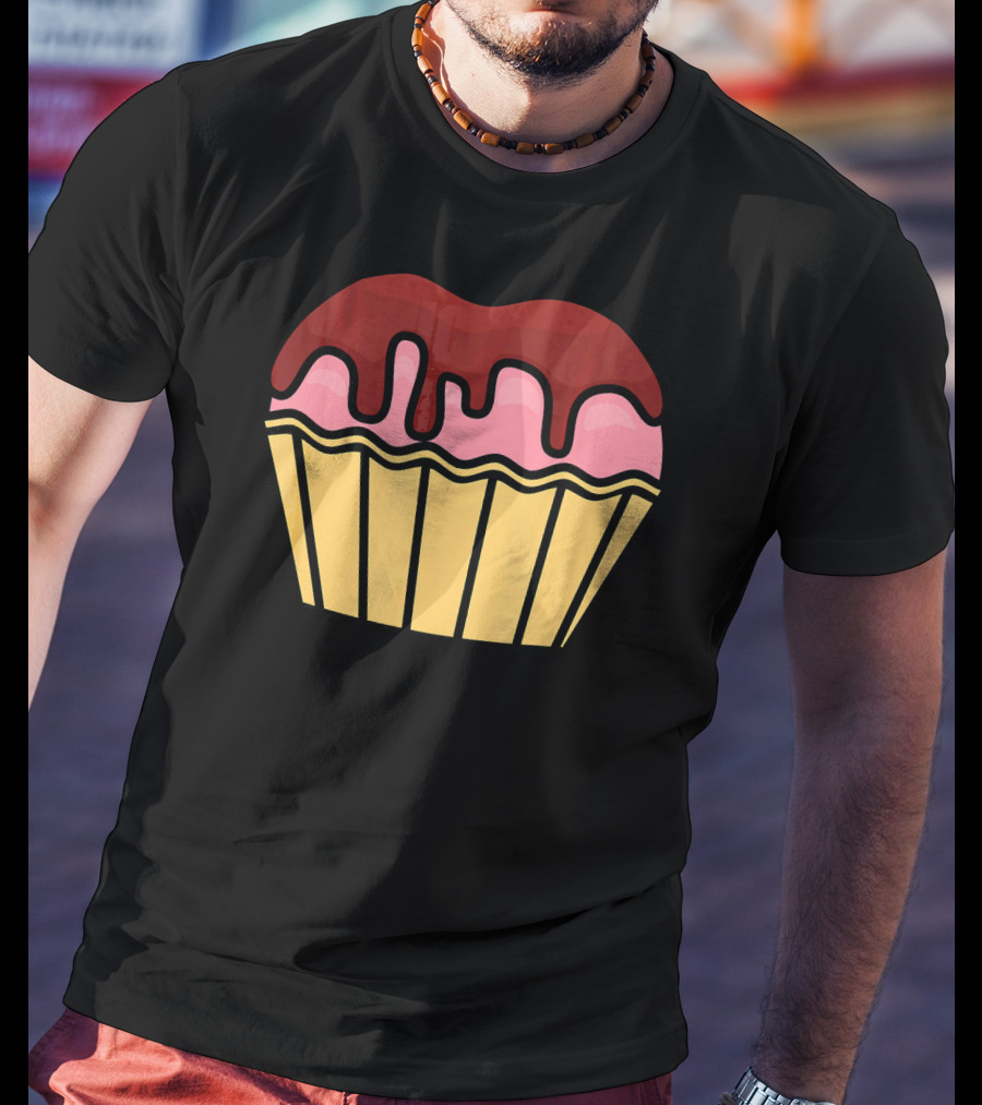 Cool Chocolate Dripping Halloween Cupcake T-Shirt
