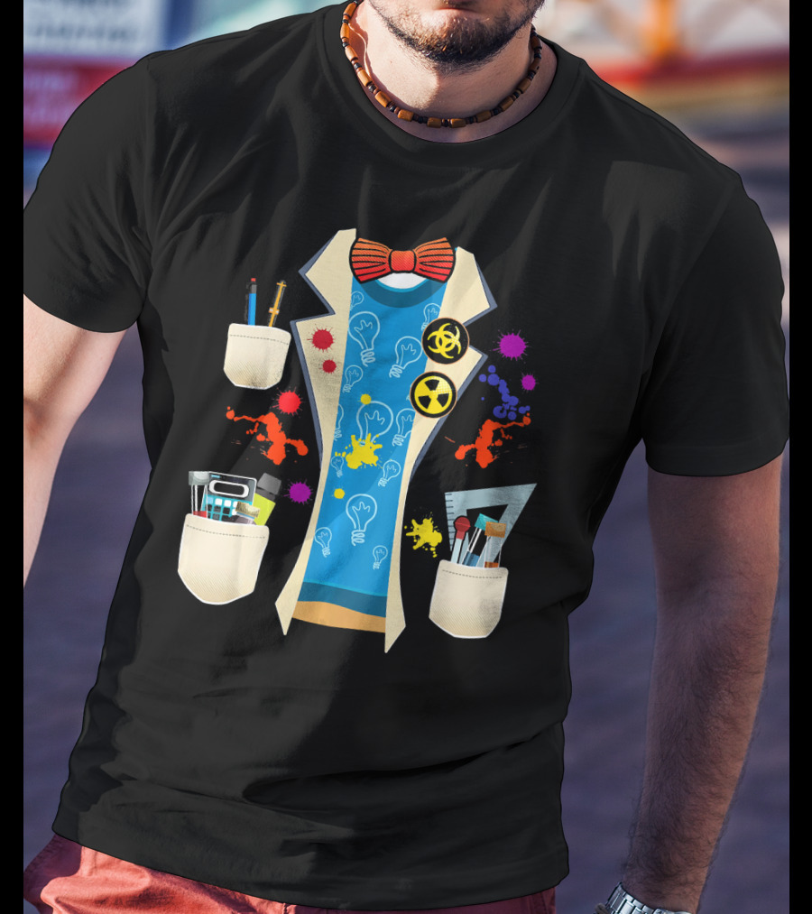 Halloween Mad Chemist Scientist DIY Costume Elements And Tools T-Shirt