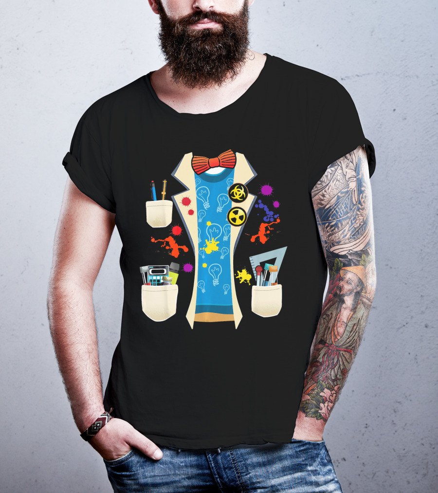 Halloween Mad Chemist Scientist DIY Costume Elements And Tools T-Shirt