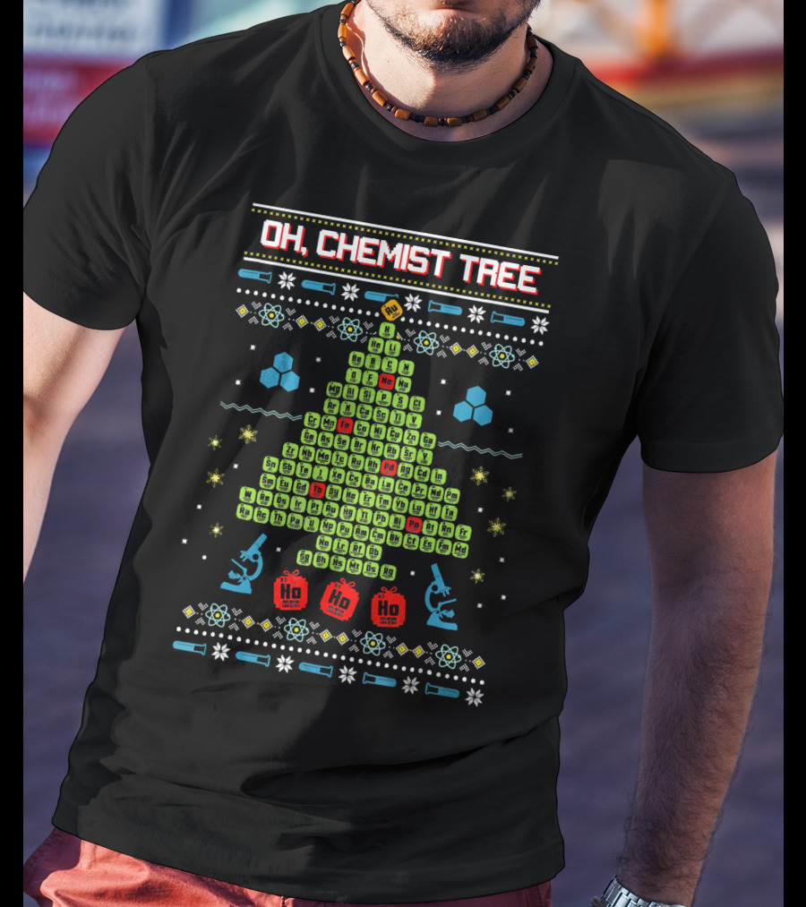 Oh Chemist Tree Periodic Table Christmas T-Shirt