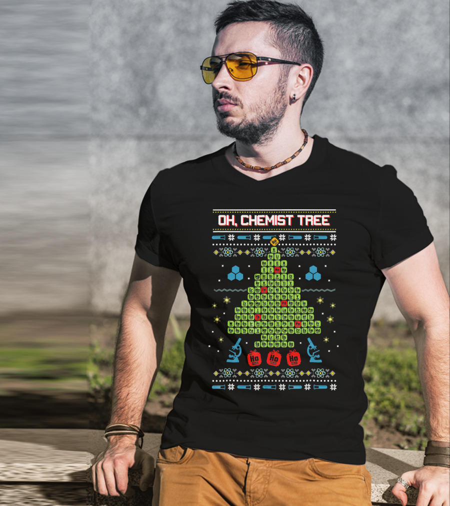 Oh Chemist Tree Periodic Table Christmas T-Shirt
