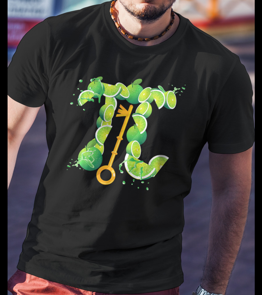 Key Lime Pi Day Pun Science Marc Key Lime Slices And Math T-Shirt