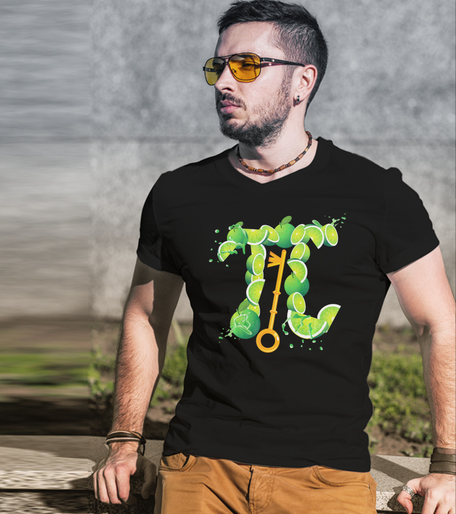 Key Lime Pi Day Pun Science Marc Key Lime Slices And Math T-Shirt