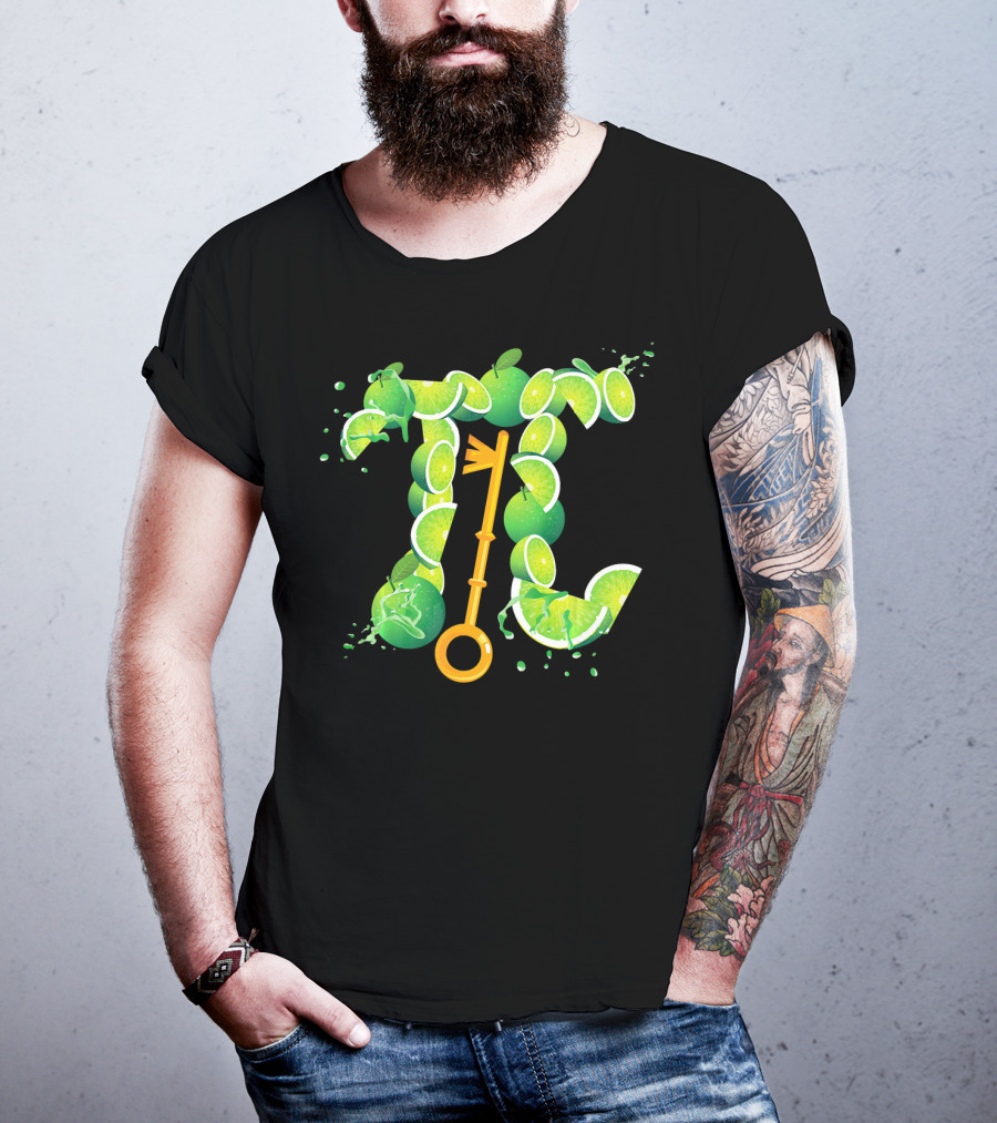 Key Lime Pi Day Pun Science Marc Key Lime Slices And Math T-Shirt