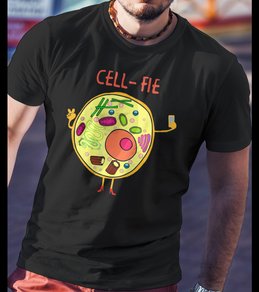 CELL-FIE Funny Science Biology Humor T-Shirt