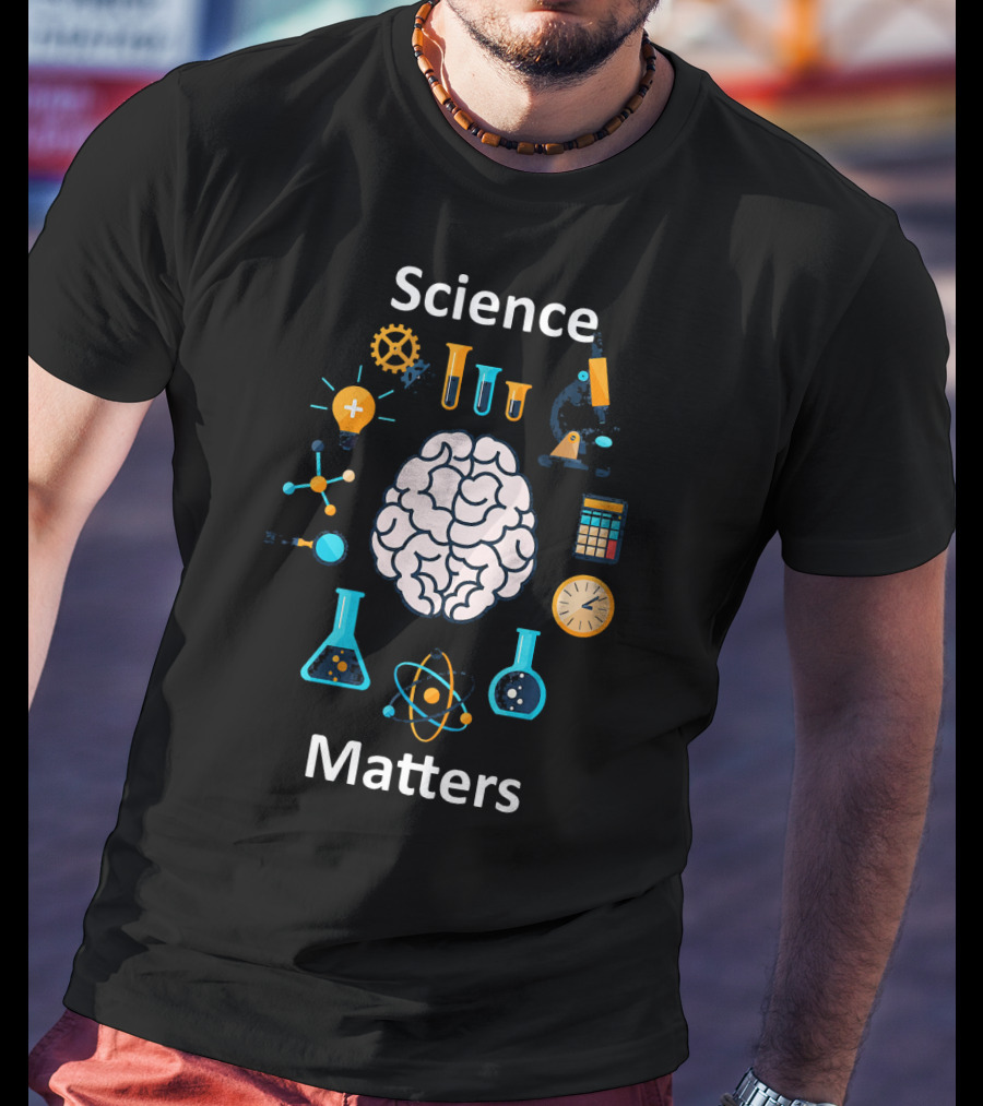 Science Matters STEM Tech Girls Brain Chemistry Physics Microscope T-Shirt