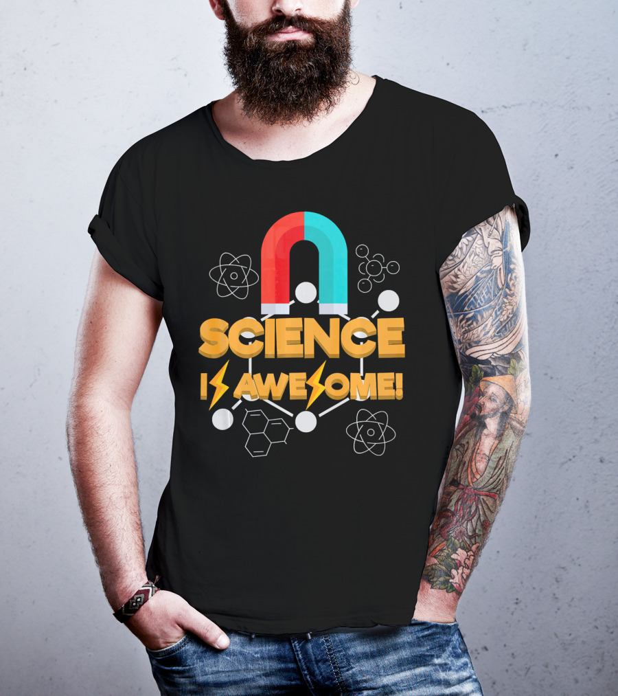 Science Is Awesome Magnet Chemistry Atomic Symbols T-Shirt