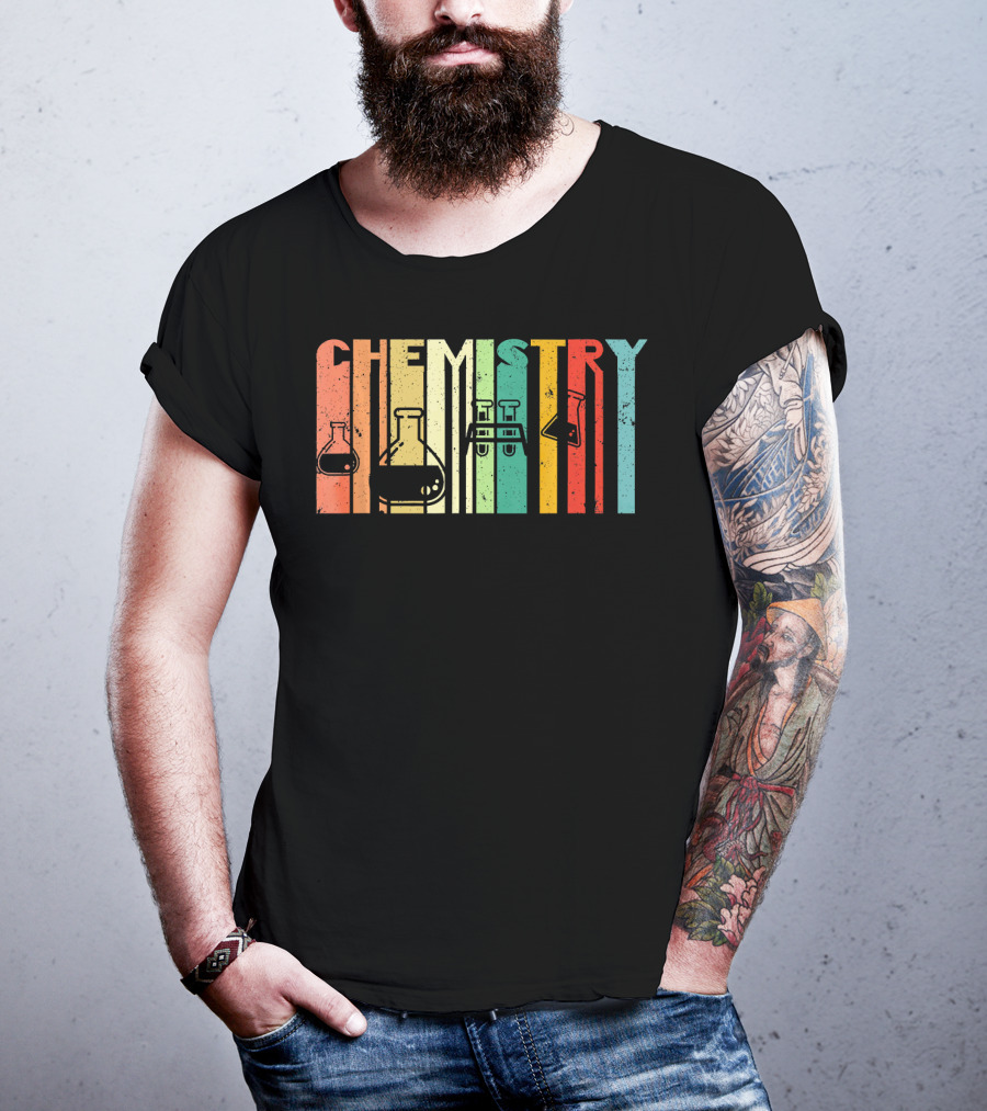 Chemistry Funny Science Student Vintage Laboratory Glassware T-Shirt