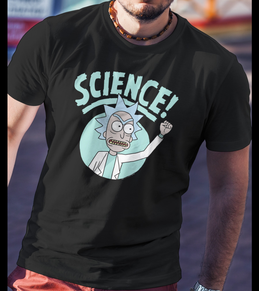 Rick And Morty Science Punch Fist Raised T-Shirt