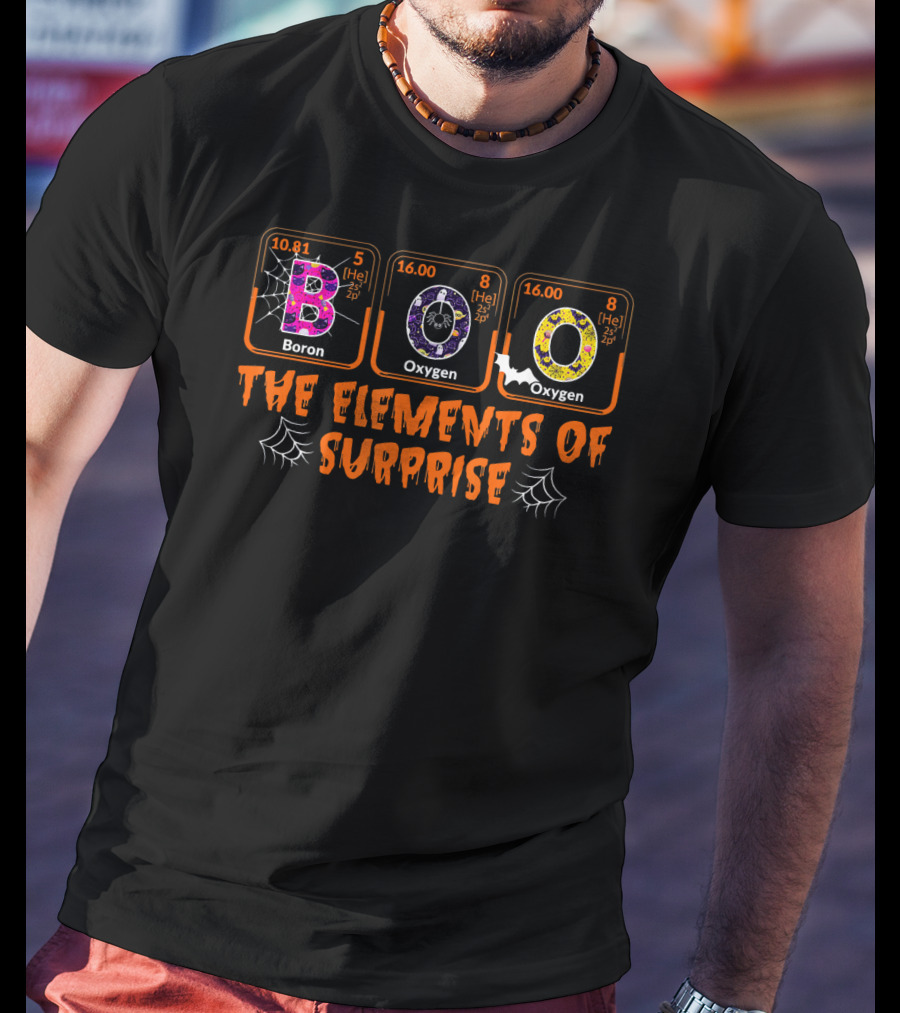 BOO Boron Oxygen Halloween The Elements Of Surprise T-Shirt