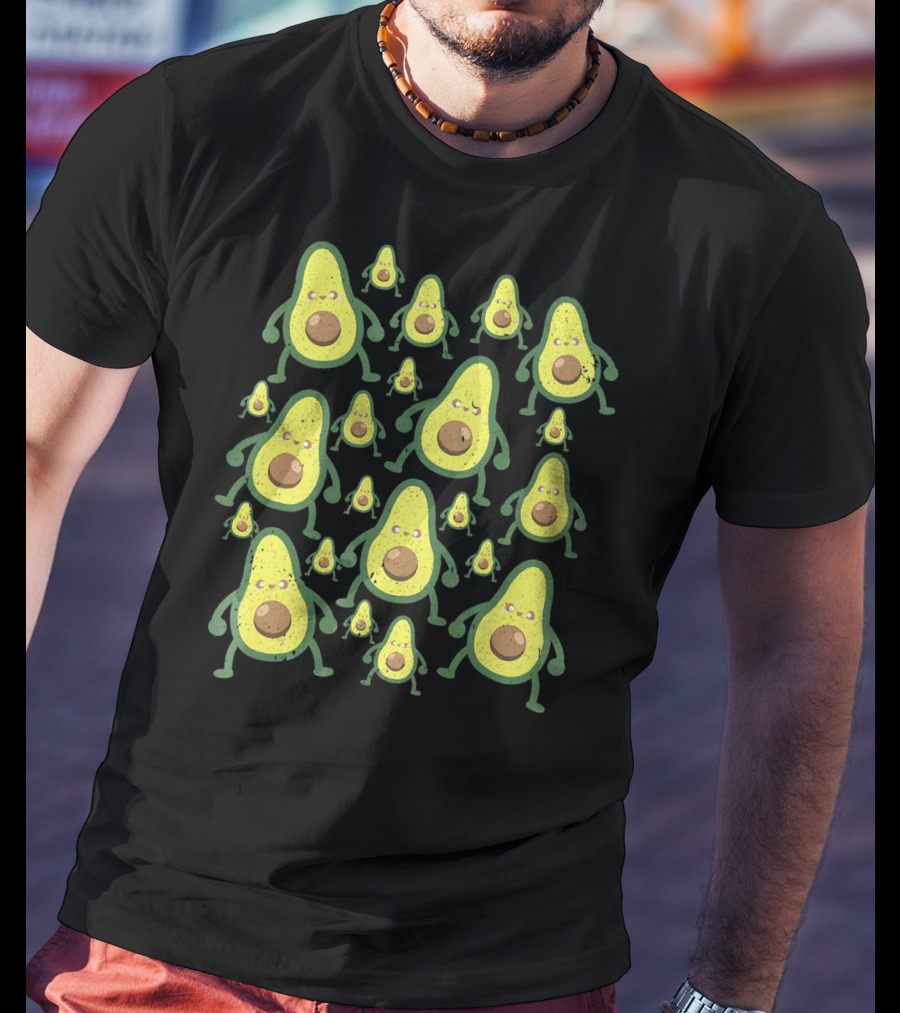 Holy Guac Avocados Funny Cartoon Characters T-Shirt