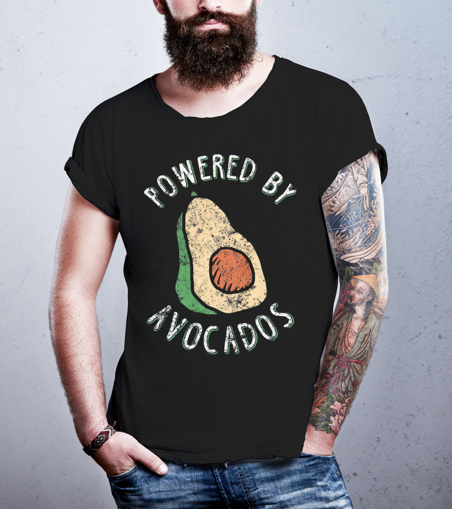 Powered By Avocados Cute Guacamole Lover Cinco De T-Shirt