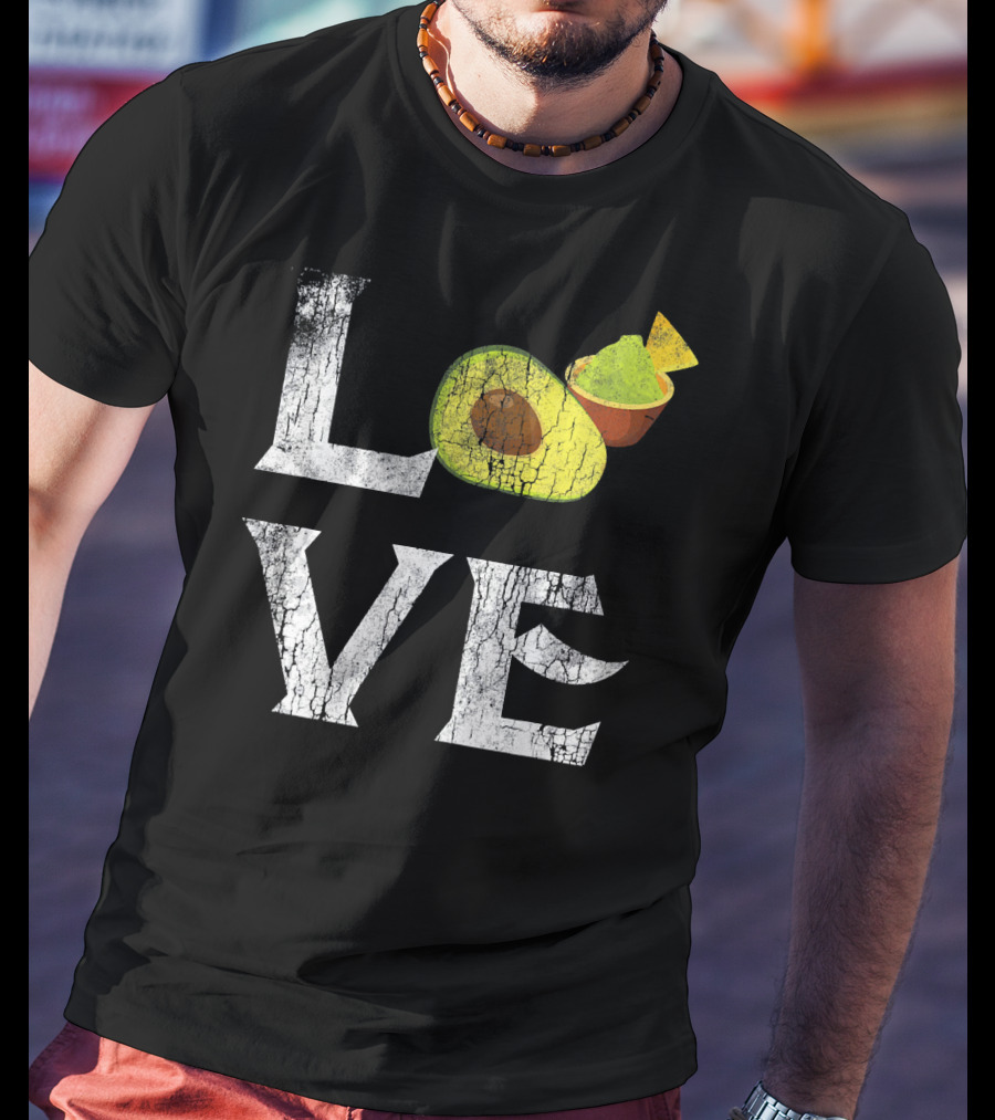Love Mexican Guacamole Avocado Vegan Tex-Mex Passion T-Shirt