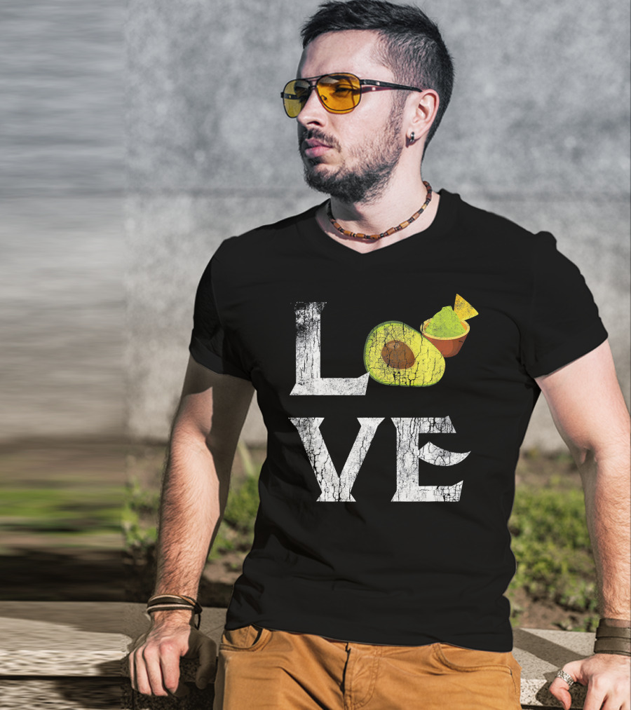 Love Mexican Guacamole Avocado Vegan Tex-Mex Passion T-Shirt