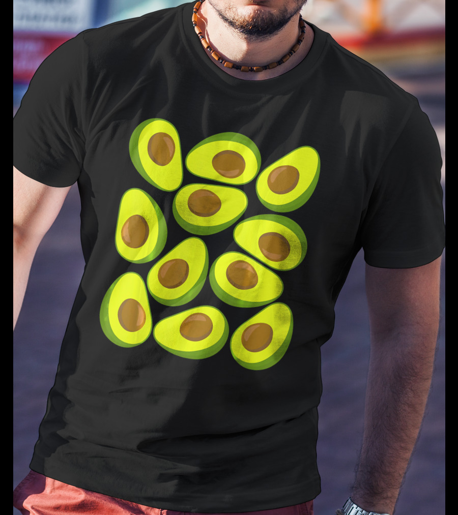 Avocado Pattern Funny Costume Holy Guaca T-Shirt