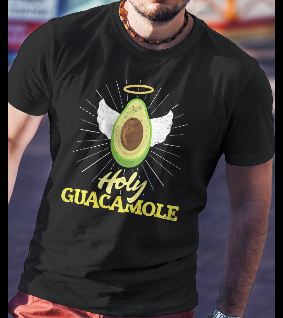 Holy Guacamole Angel Avocado With Halo And Wings T-Shirt