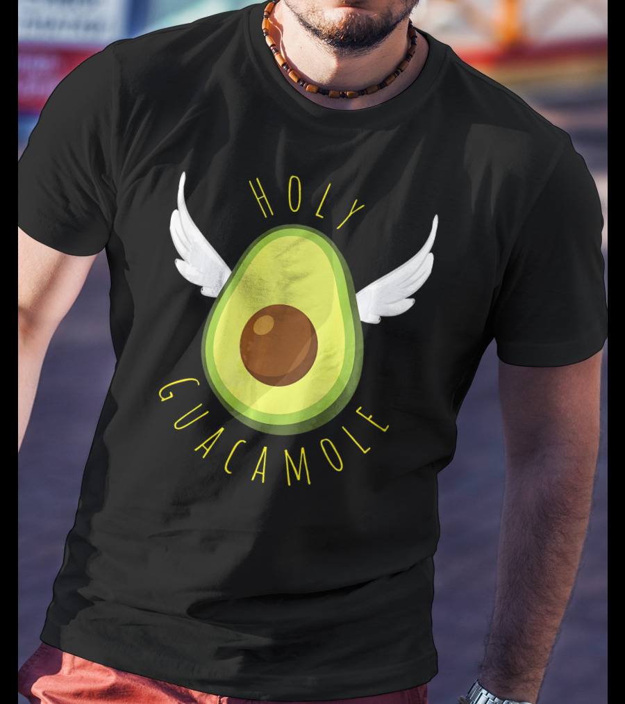 Holy Guacamole Avocado Angel Wings T-Shirt