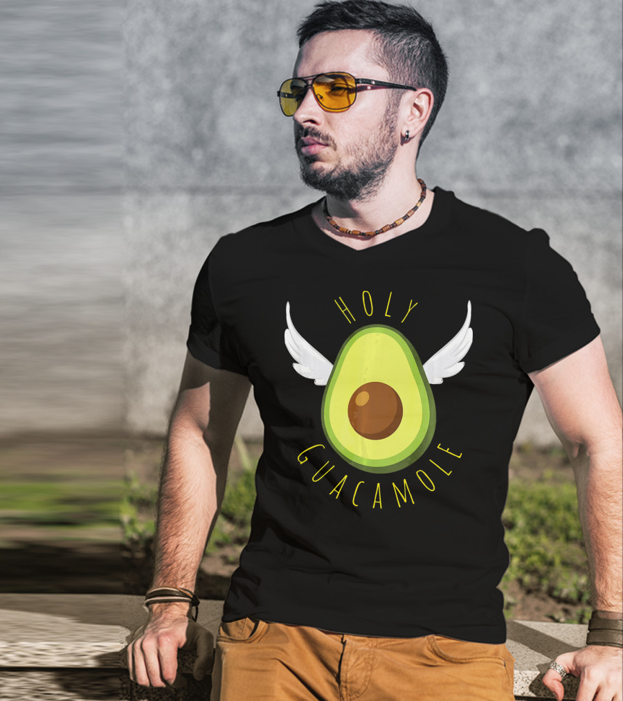 Holy Guacamole Avocado Angel Wings T-Shirt