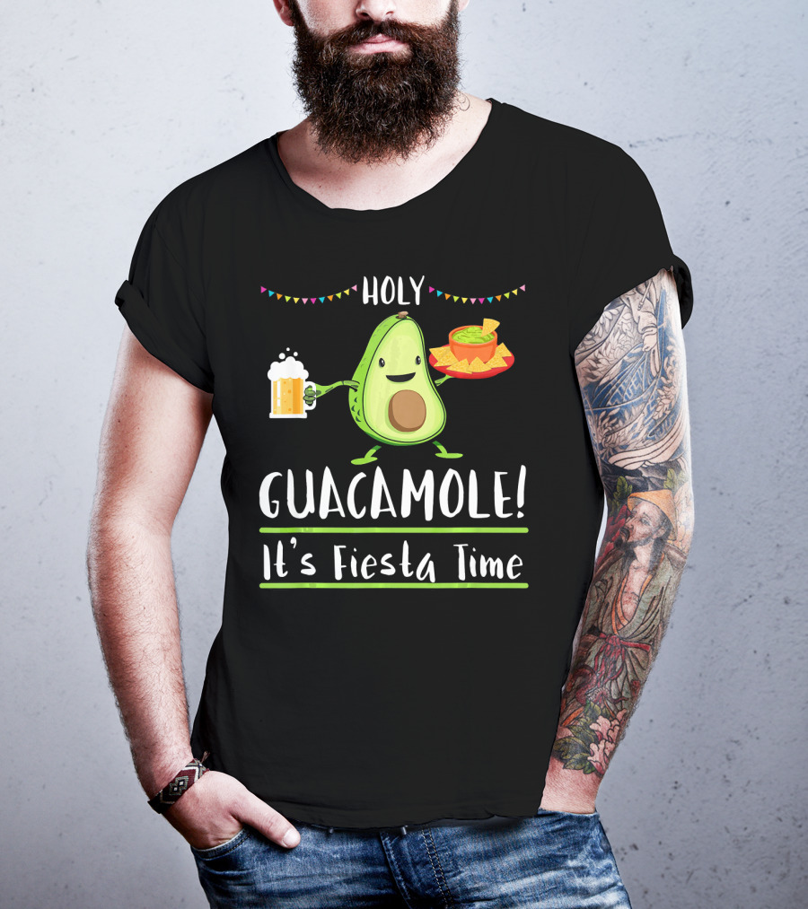 Holy Guacamole It's Fiesta Time Avocado Cinco De Mayo T-Shirt