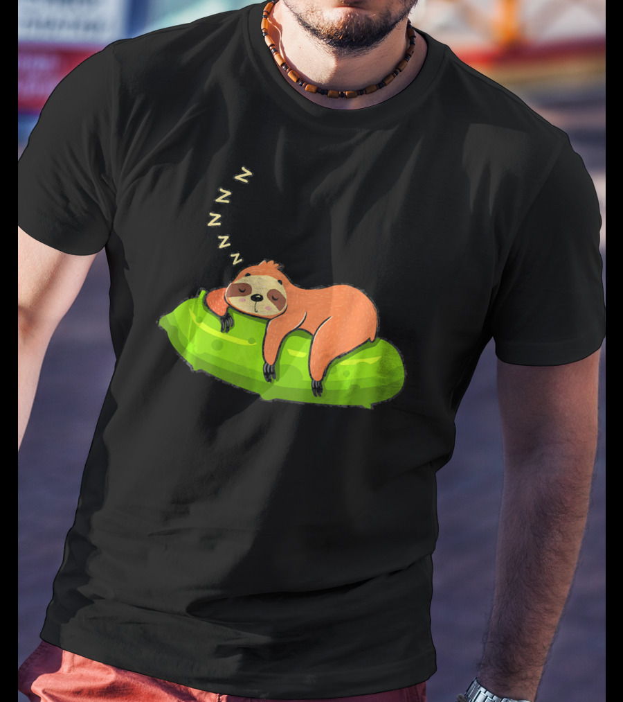 Lazy Sloth Sleeping On A Pickle With Zs T-Shirt